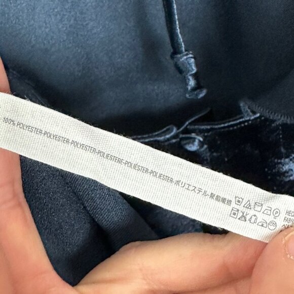 NWT Free People After Hours Slip Dress Blue Satin Size Small Ruffle Open Back S - Picture 11 of 16